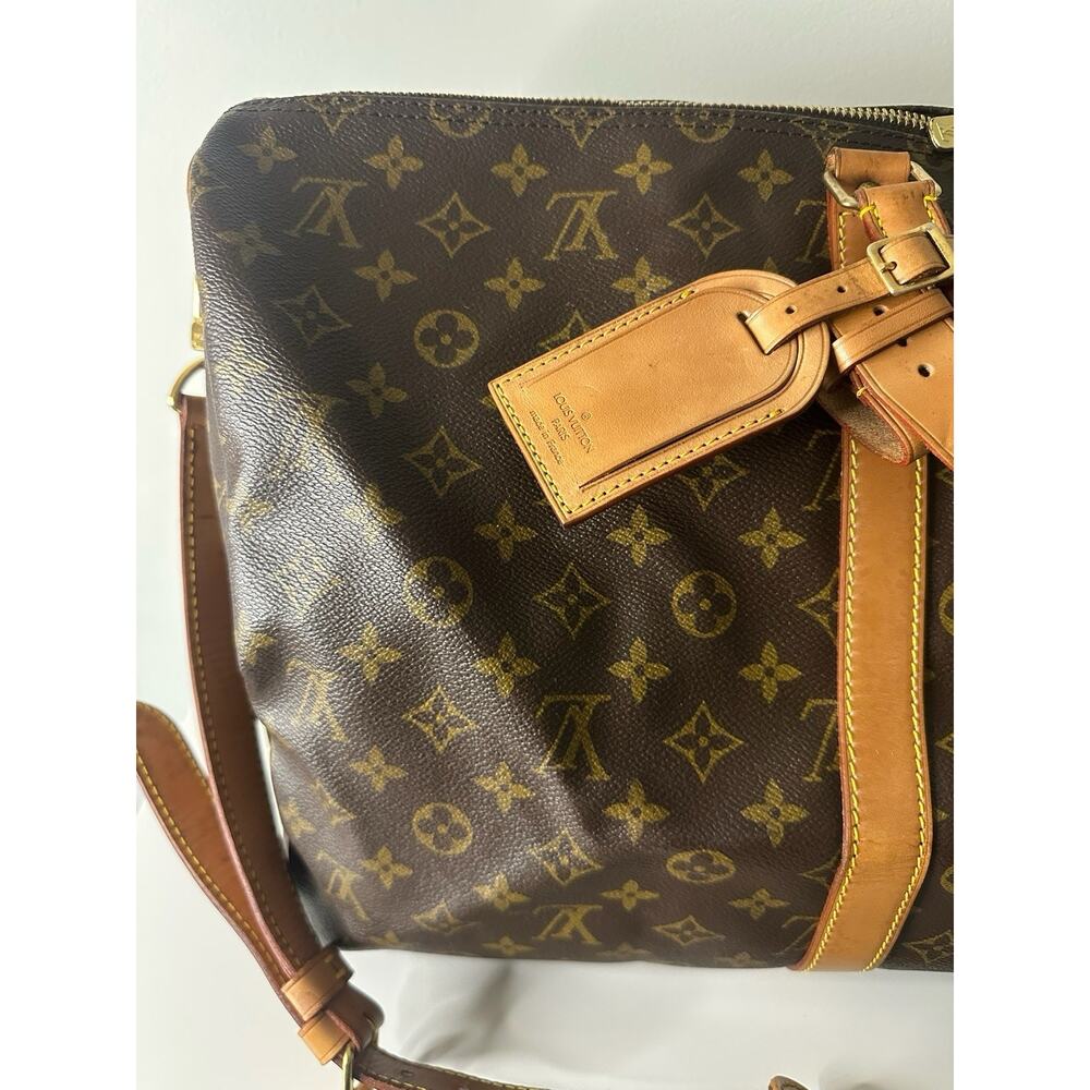 Louis Vuitton Keepall 55 Bandouliere Monogram Travel Bag Duffle Strap Bando - Picture 2 of 16